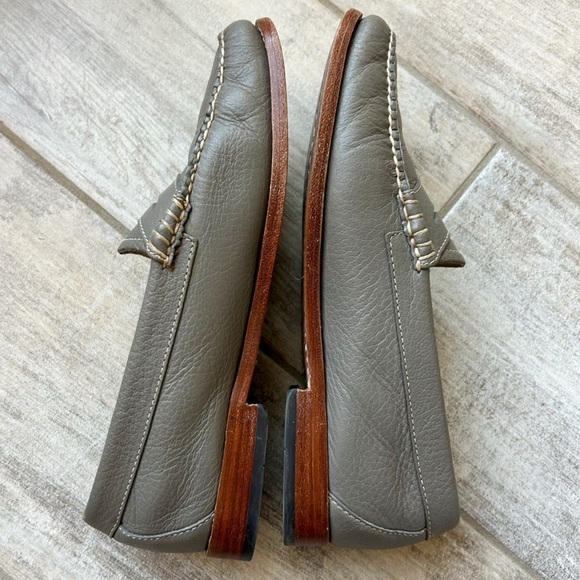G.H. Bass Whitney Easy Weejuns Penny Loafers Gray Nappa Leather Size 7.5M - Picture 9 of 12